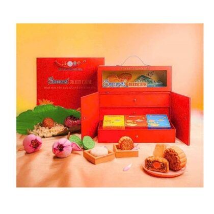 Bánh Trung thu Yến sào Sanest Khánh Hòa Hộp Qùa Tặng Thượng Hạng Hộp 6 Bánh 200g