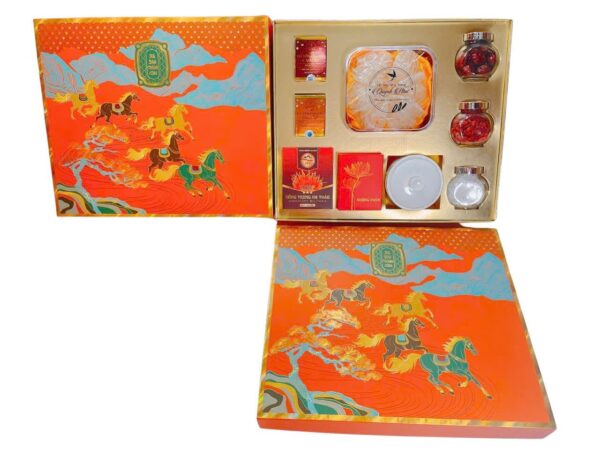 Hộp Quà 50g Yến Sào Khánh Hòa, Đông Trùng Hạ Thảo, Nước Yến Nguyên Chất Thượng Phẩm và Các Loại Hạt