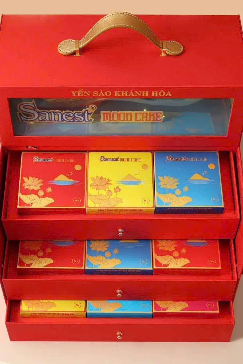 Bánh Trung thu Yến sào hộp quà tặng 9 bánh