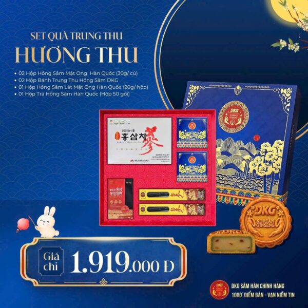 Hộp Quà Trung Thu Hương Thu – Nhân Sâm DKG Và Bánh Trung Thu
